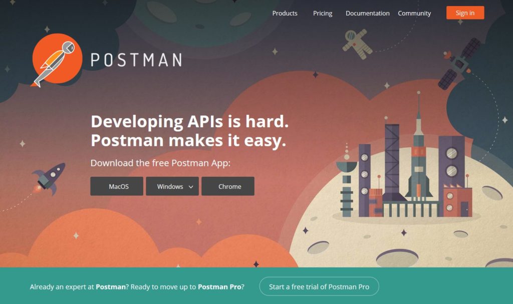 Postman Website Screenshot