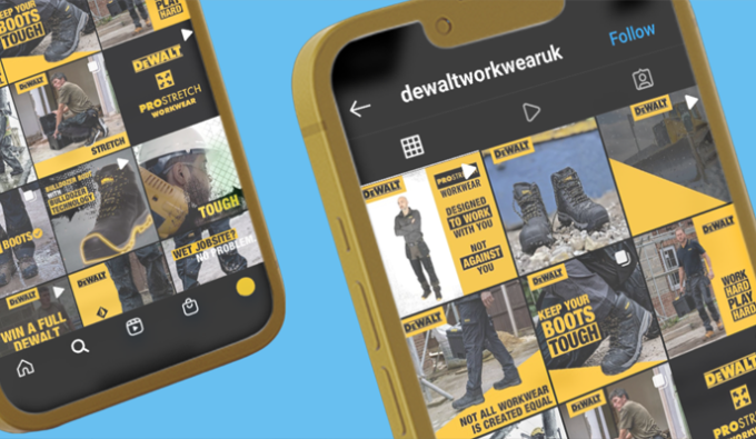 Case study featured image for DeWalt Social Media