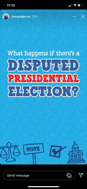 ben & jerry's vote 2020