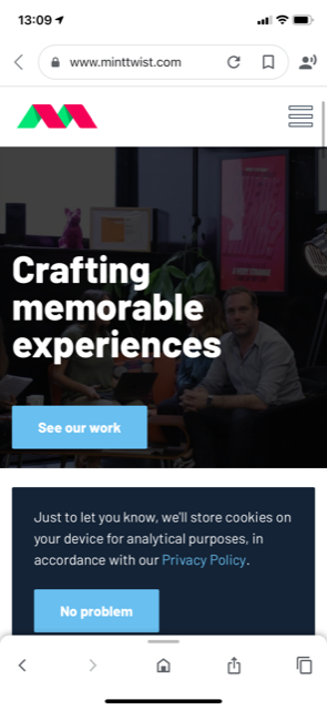 homepage minttwist mobile