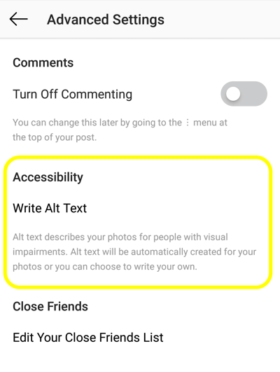 alt text instagram